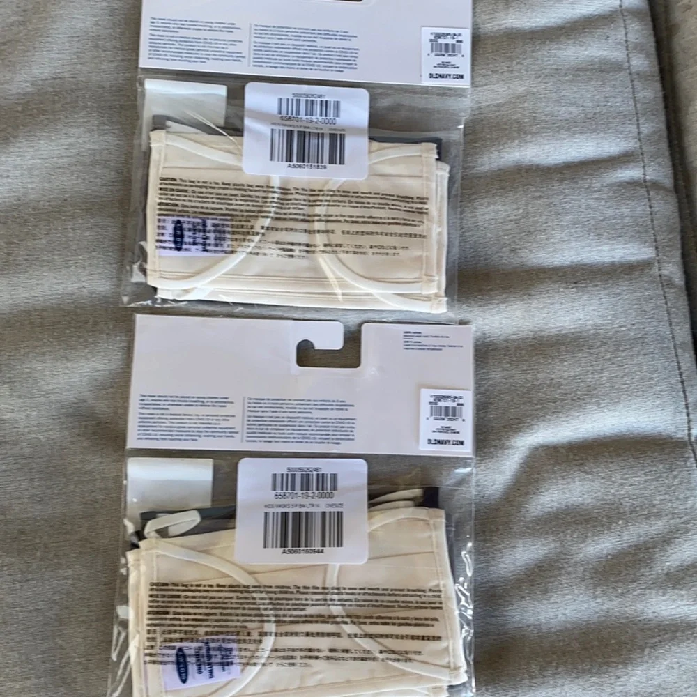 New old navy kid face masks 2 packs of 5 mask Grey black ivory multi 😷